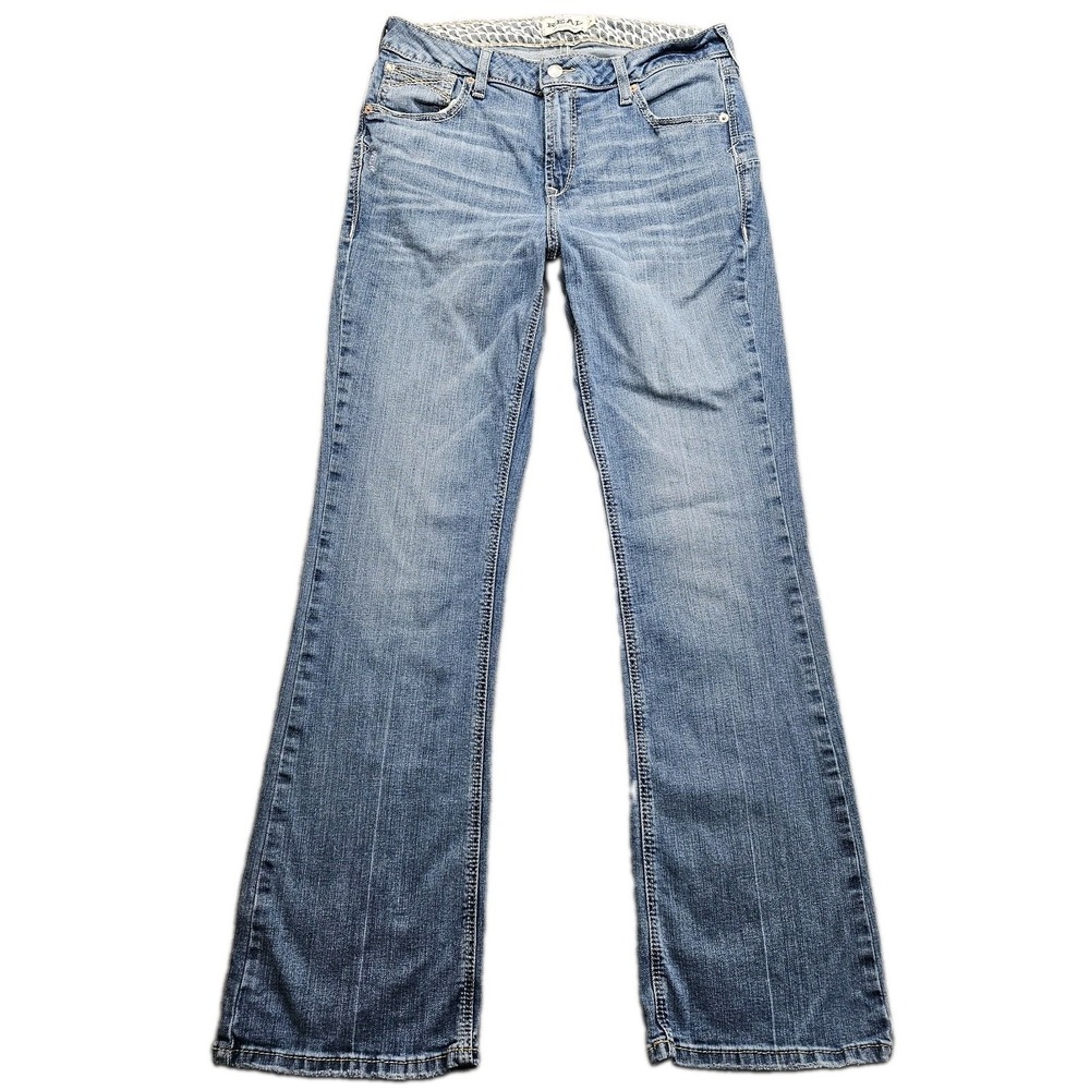 Ariat REAL High Rise Brooklyn Boot Jeans Womens 31x32 Blue Medium Wash Stretch